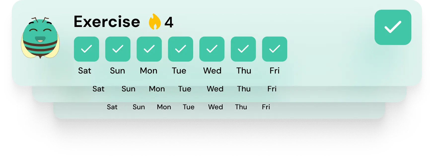 Weekly Habit Card Stack